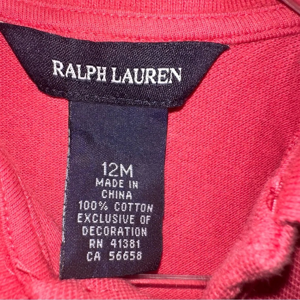 Ralph Lauren Sleeveless Ruffle Layered Polo Dress Size 12 Months